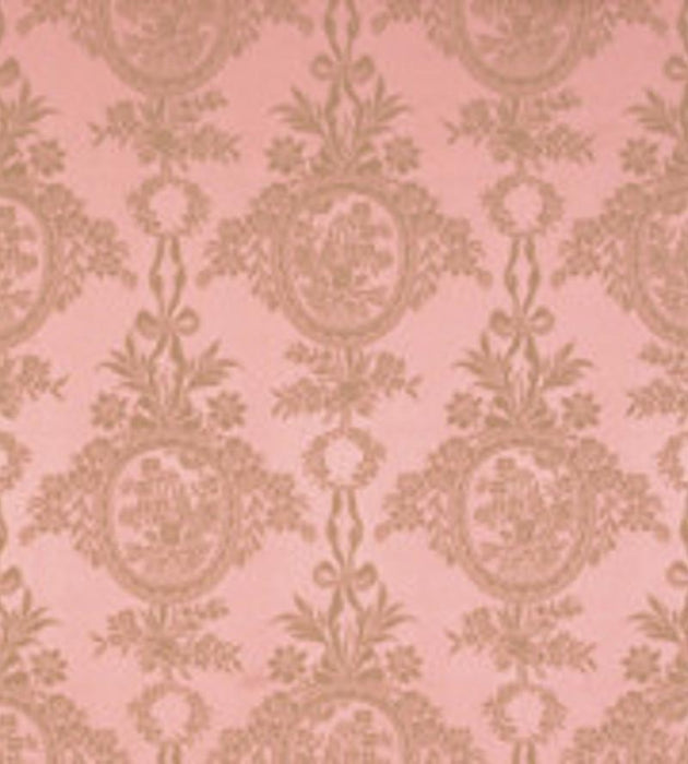 Lelievre Damas Rambouillet Rose Olive Fabric Sample H040480024