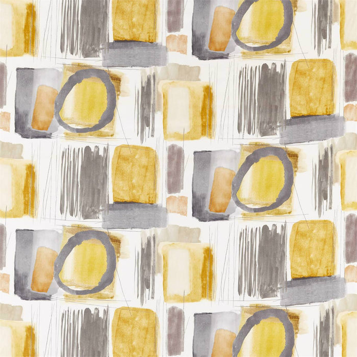 Harlequin Kanjiro Ochre / Charcoal / Stone Fabric Sample HATL120808