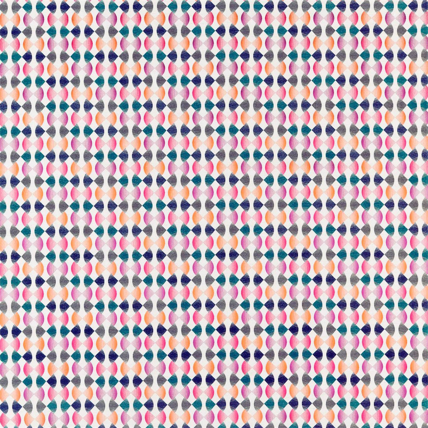 Harlequin Maiolica Fuchsia/Mandarin/Indigo Fabric Sample HATL132879