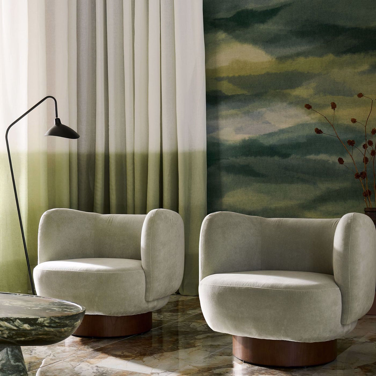Harlequin Minako Evergreen HAW0344-03 Wallpaper | 40% Off (Samples)