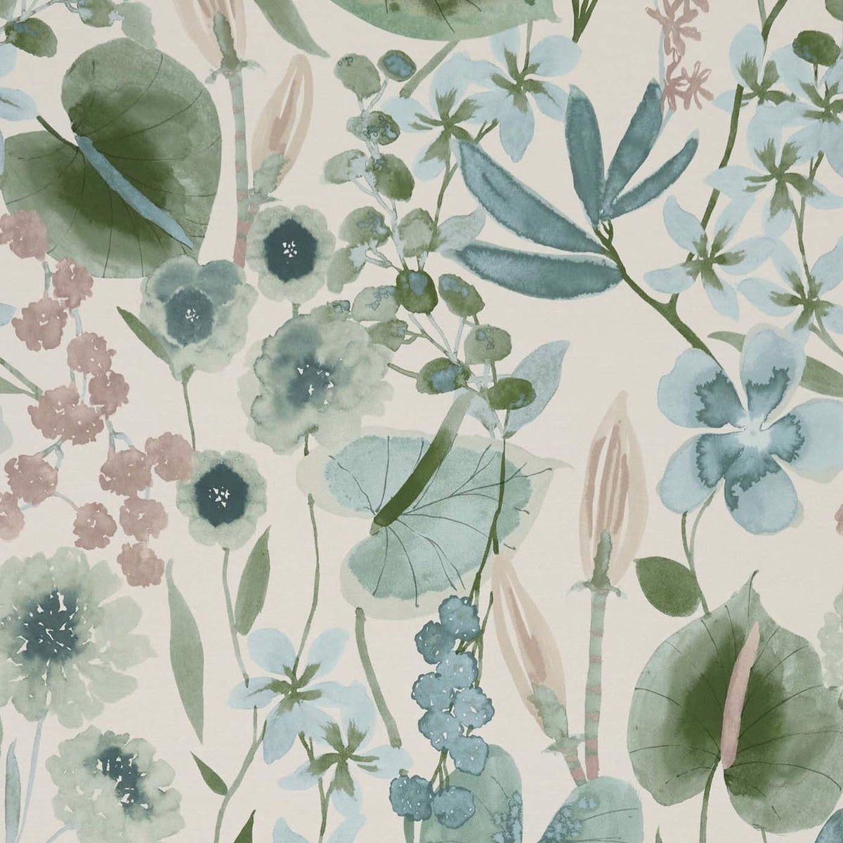 Harlequin Nalina Positano/Aloe/Sky HAW0346-01 Wallpaper | 40% Off (Samples)