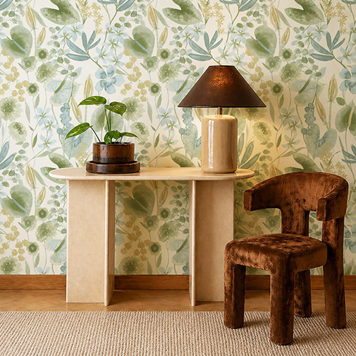 Harlequin Nalina Honey/Clover/Sky HAW0346-02 Wallpaper | 40% Off (Samples)