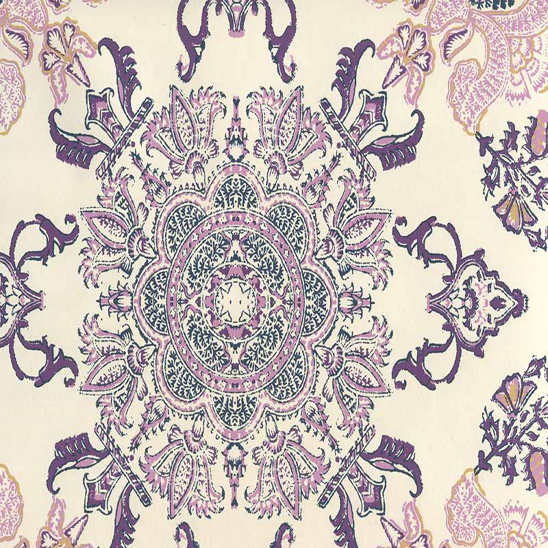 Home Couture Isfahan Purple Lilac Turquoise Wallpaper Sample HC1980W-06OWP