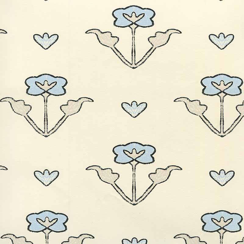 Home Couture Clementine All Over Charcoal Gray Blue Wallpaper Sample HC1995W-07OWP