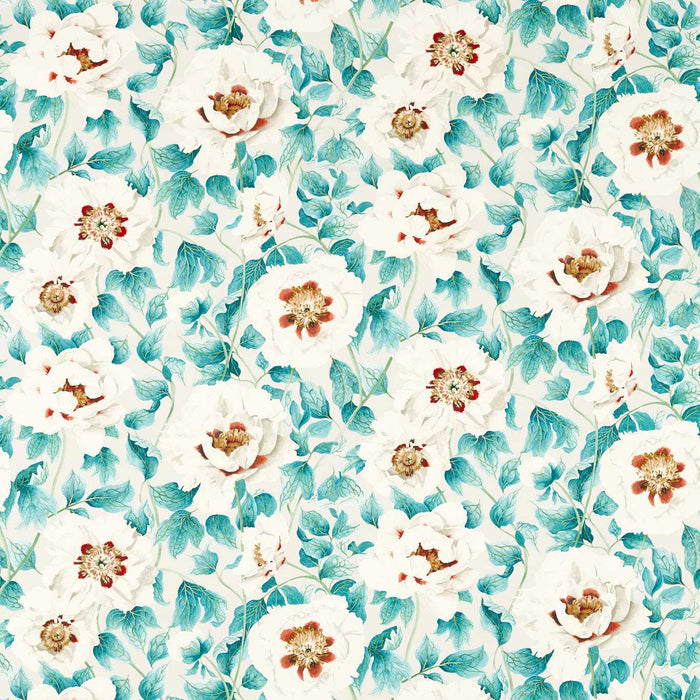 Harlequin Florent Hempseed/ Lagoon/Rosehip Fabric Sample HC4F121156