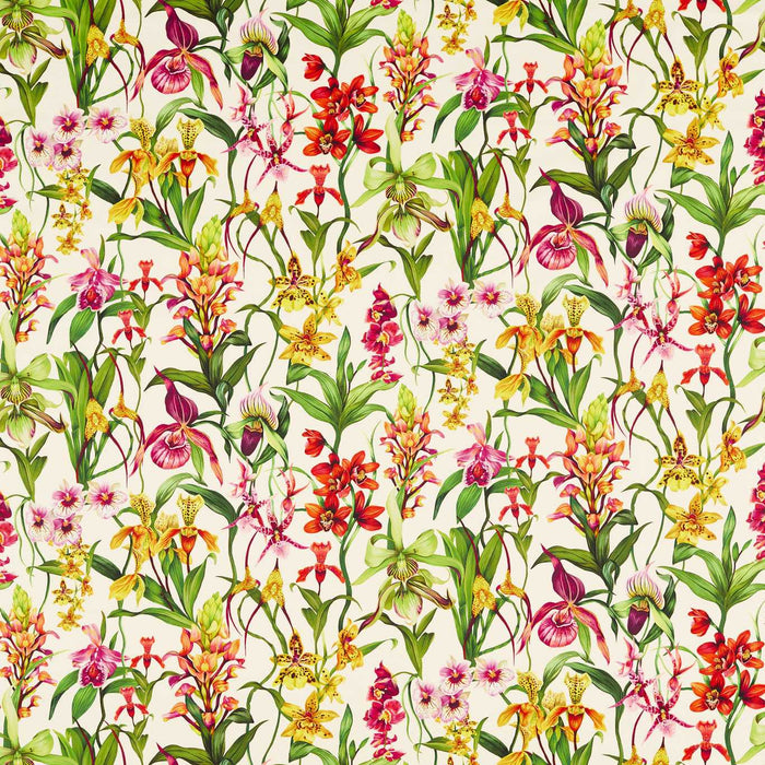Harlequin Kalina Parchment/Forest/Azalea Fabric Sample HC4F121167
