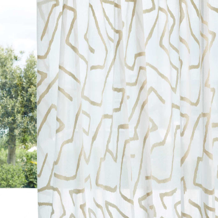 Harlequin Melodic Sheer Chalk/Parchment Fabric Sample HCOL133940