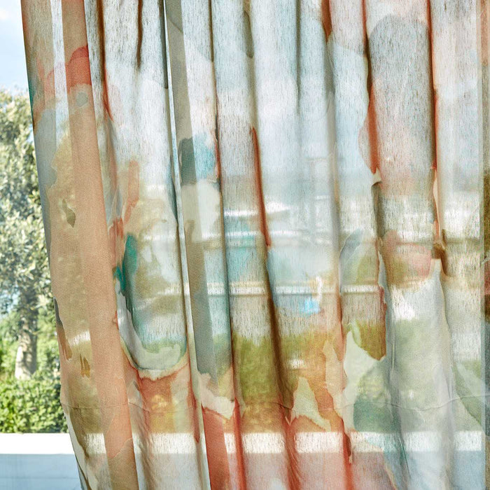 Harlequin Foresta Sheer Baked Terracotta Fabric Sample HCOL133954