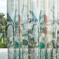 Harlequin Floreana Sheer Bleached Coral/Succulent Fabric HCOL133960