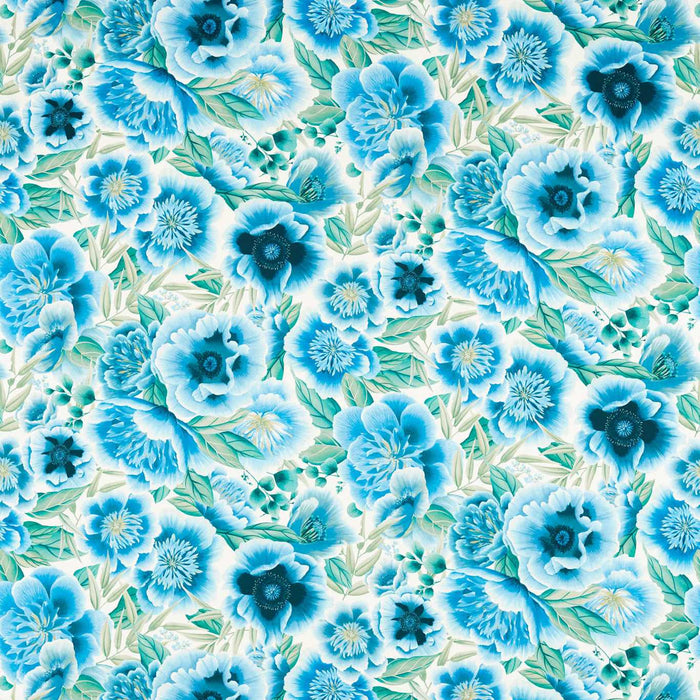 Harlequin Marsha Delft/Lagoon/Porcelain Fabric Sample HDHP121109