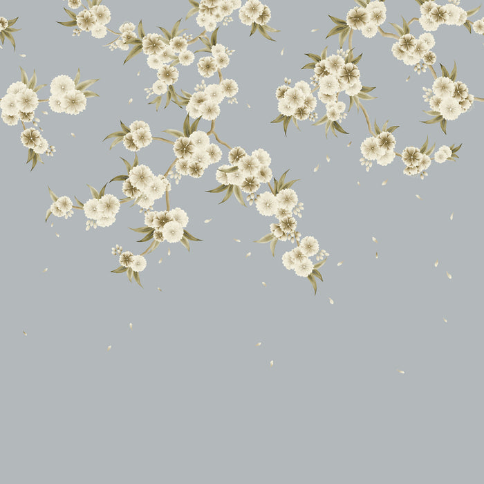 Harlequin Rosa Feather Grey/ Paper Lantern/Oyster Wallpaper Sample HDHW112888