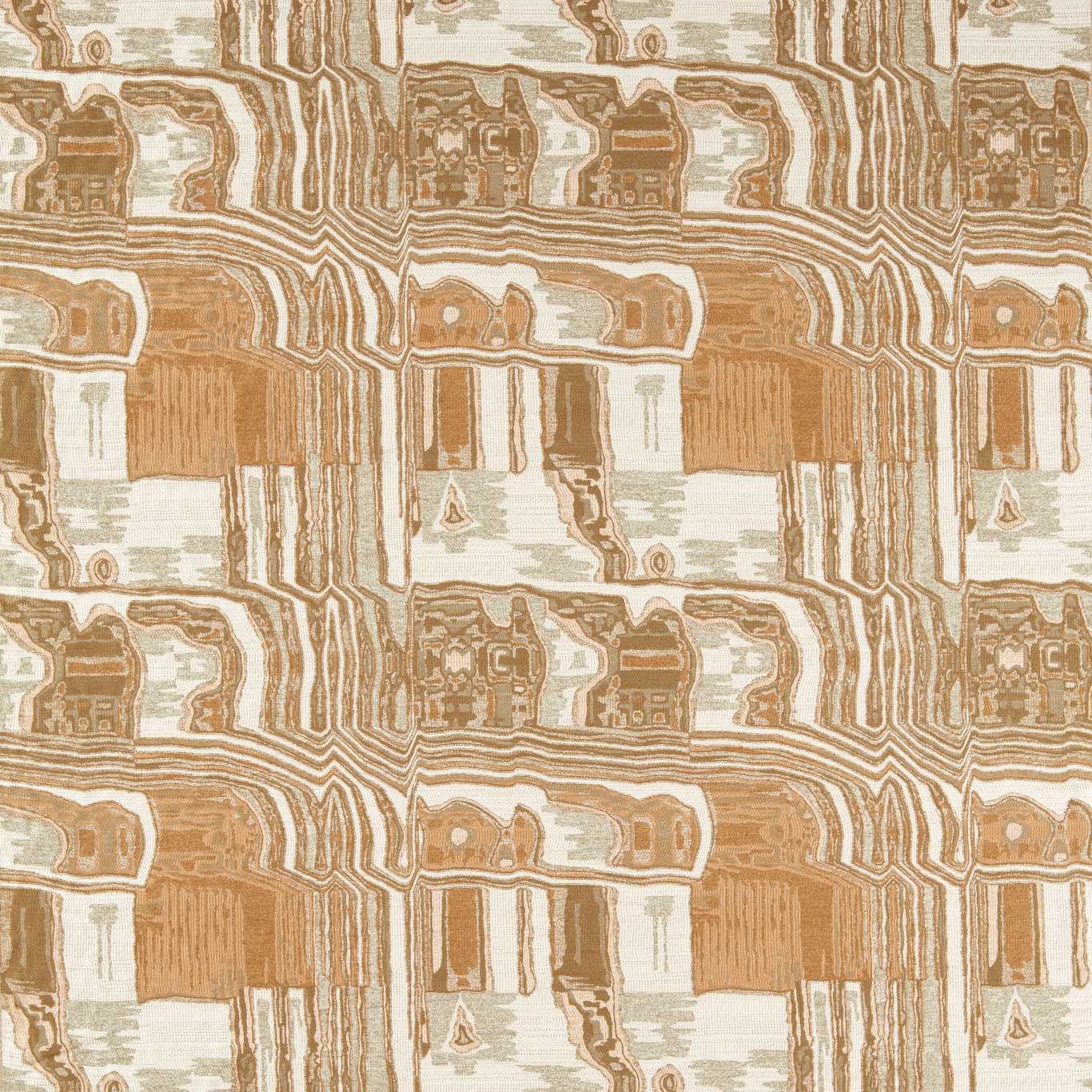 Harlequin Kiva Tigers Eye/Tourmaline Fabric Sample HDMF134707
