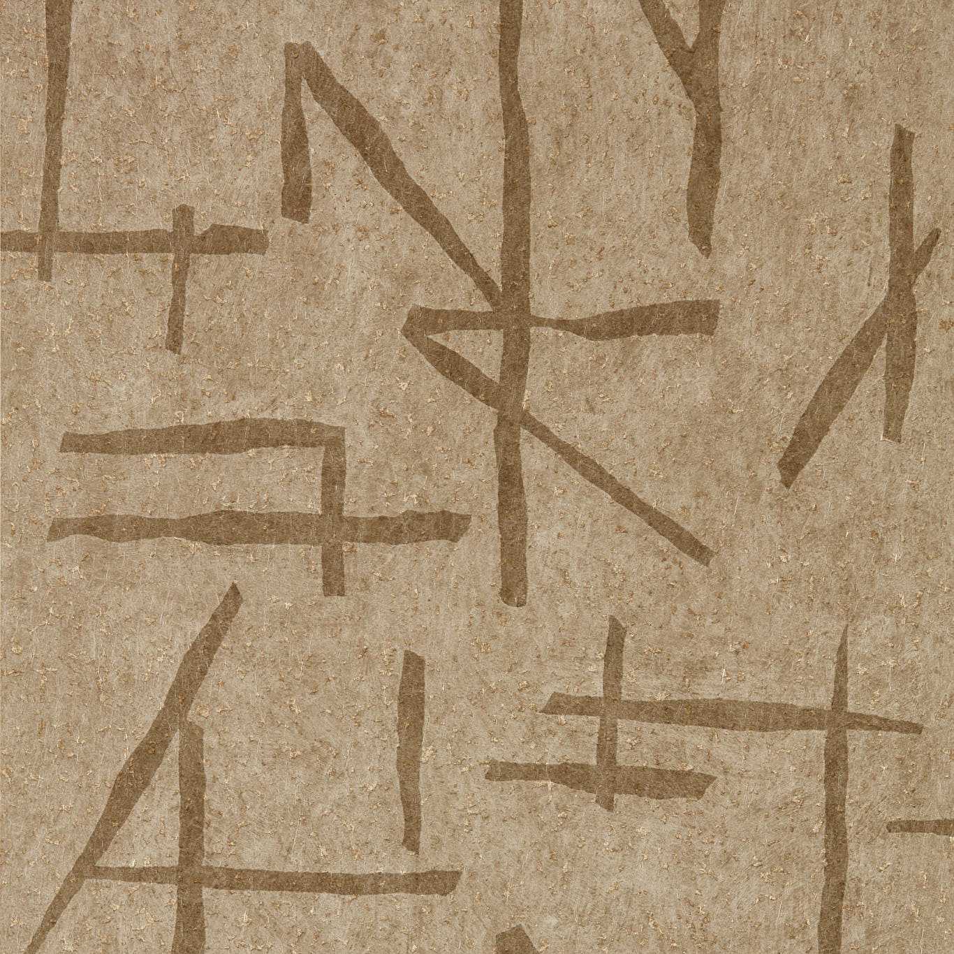 Harlequin Dolmens Sandstone/Gold Wallpaper Sample HDMW113330