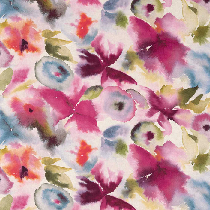 Harlequin Flores Fuchsia/Zest/Azure Fabric Sample HETH120573