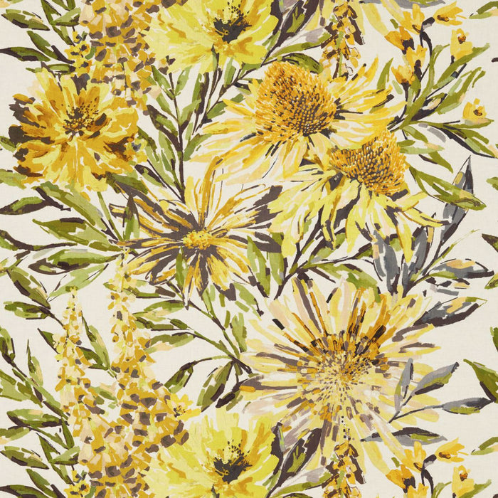 Harlequin Floreale Maize/Mustard/Sage Fabric Sample HFAU120523
