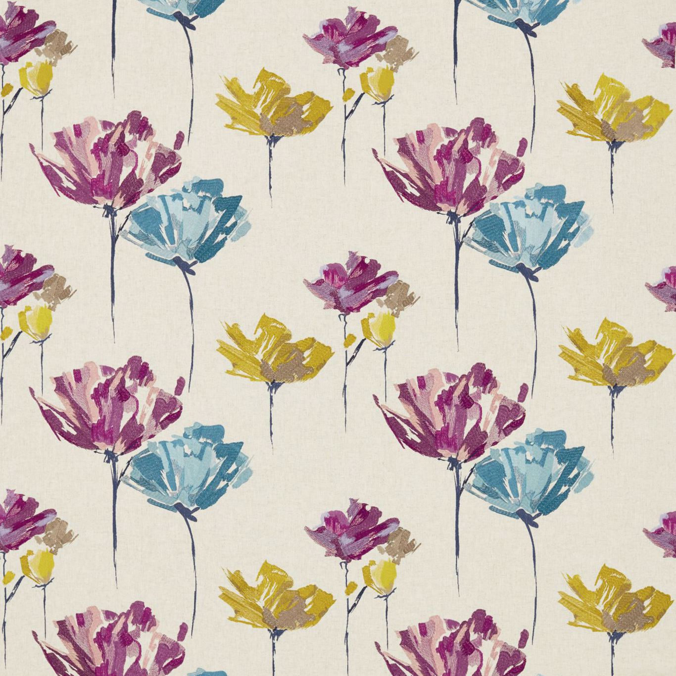 Harlequin Pennello Damson/Lime/Denim Fabric Sample HFAU131843