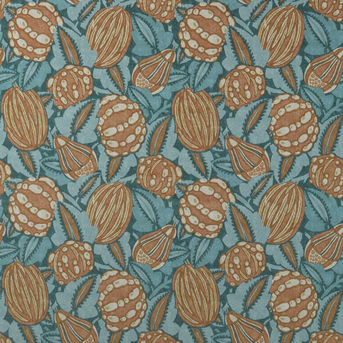 Harlequin Zenith Terracotta/Azul 121347 Fabric Sample HFUF121347