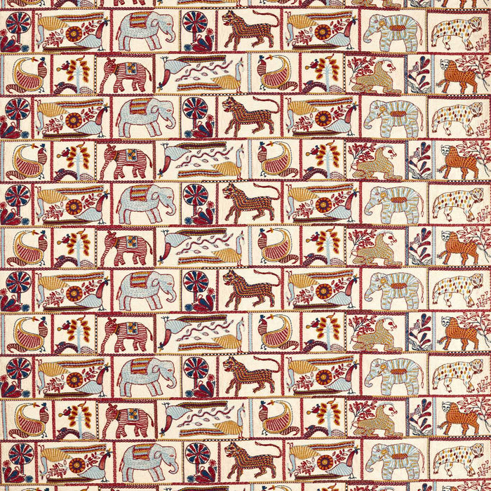 Harlequin Kantha Indigo/Maroon 134779 Fabric Sample HFUF134779