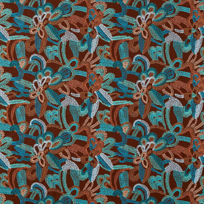Harlequin Ania Burgandy/Spice/Turquoise 134782 Fabric Sample HFUF134782