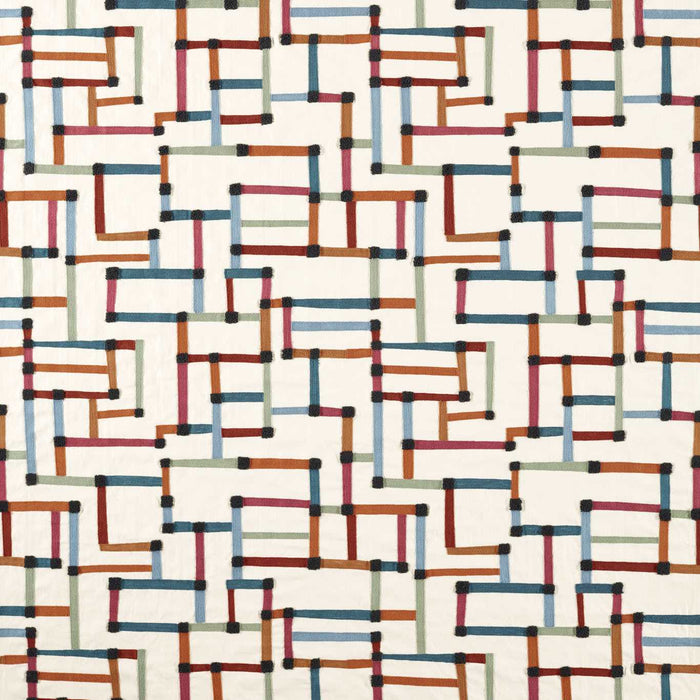 Harlequin Lineas Spice/Terracotta/Midnight 134786 Fabric Sample HFUF134786