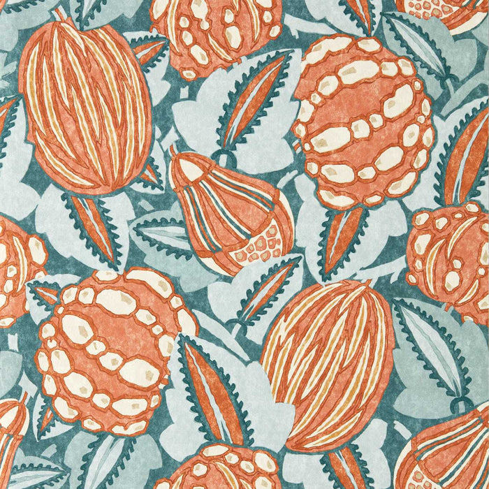 Harlequin Zenith Terracotta/Azul 113360 Wallpaper Sample HFUP113360
