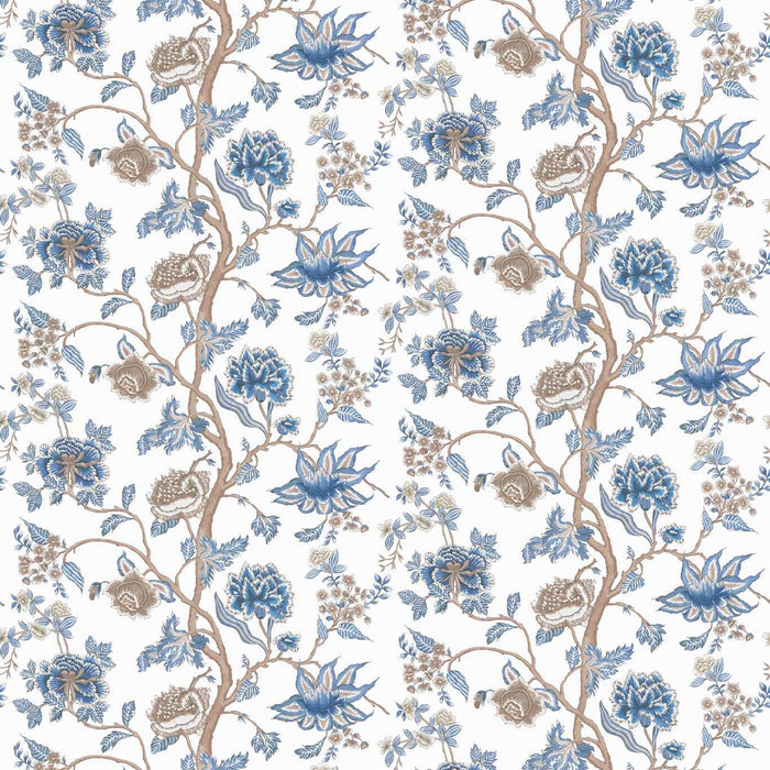 Harlequin Indienne Indigo/Birch 113375 Wallpaper Sample HFUP113375