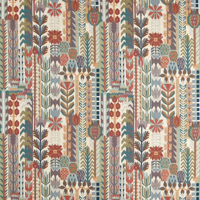 Harlequin Kuparr Terracotta/Azul 134765 Fabric Sample HFUW134765
