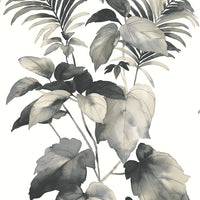 Seabrook Designs Leaf Stripe Inkwell Wallpaper HG10000