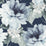 Seabrook Designs Watercolor Floral Navy Blue & Slate Green Wallpaper Sample HG10302