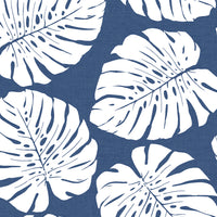 Seabrook Designs Monstera Leaf Blue Wallpaper HG10502