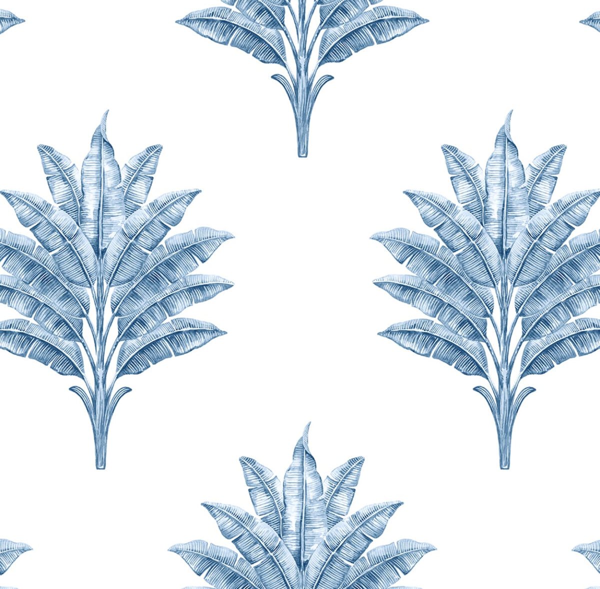 Seabrook Designs Sea Breeze Palm Coastal Blue HG10602 Wallpaper | 40% ...