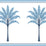 Seabrook Designs Montgomery Palm Border Blue Lake Wallpaper Sample HG10802B