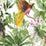 Seabrook Designs Tropical Bird White Wallpaper Sample HG10900