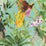 Seabrook Designs Tropical Bird Aqua Wallpaper Sample HG10902
