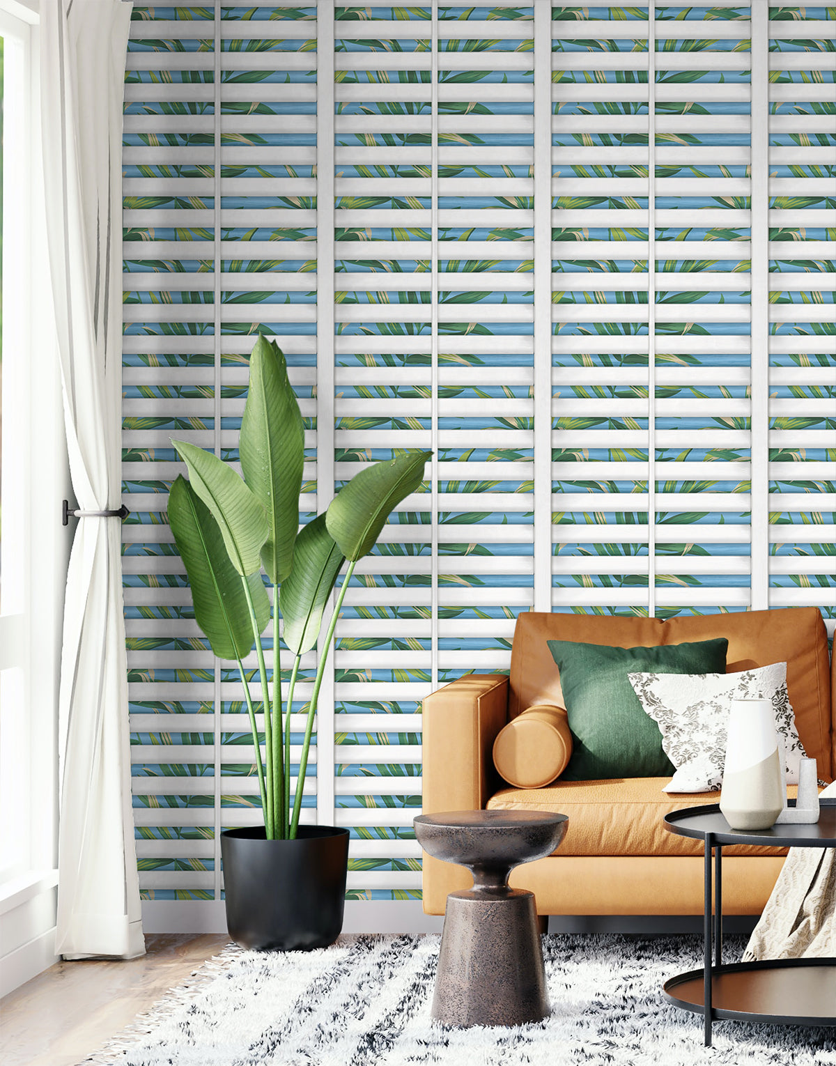 Seabrook Designs Richwood Shutters Ciel Wallpaper HG11000
