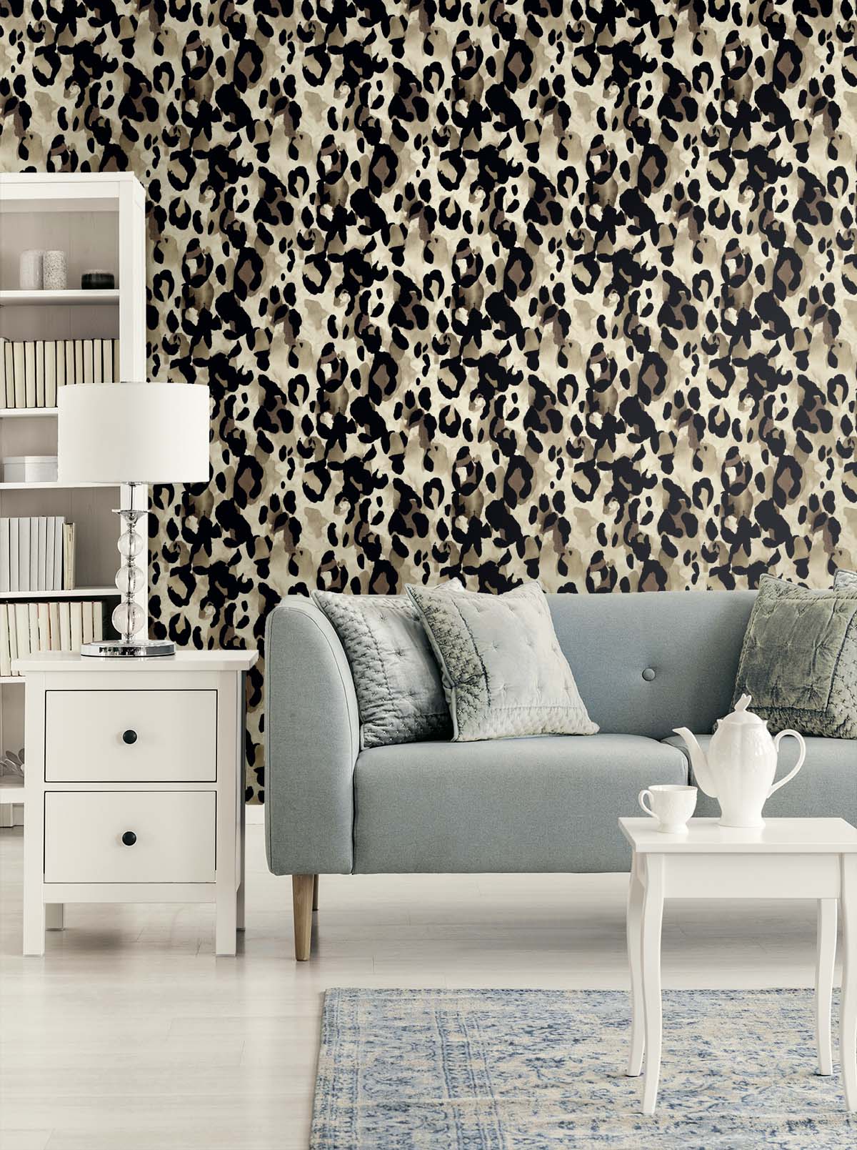 Seabrook Designs Leopard Print Kirsea Taupe Wallpaper HG11405