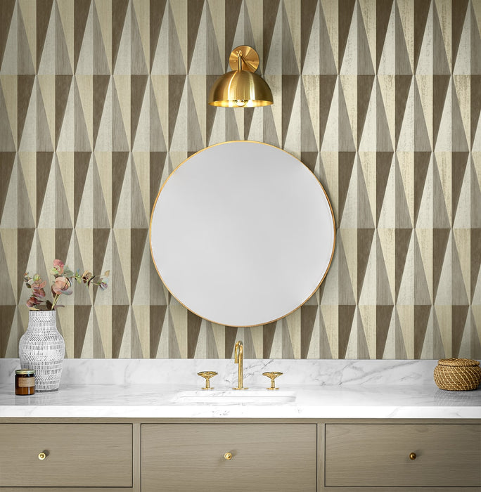 Seabrook Designs Pieced Diamonds Cafe Wallpaper Sample HG11507