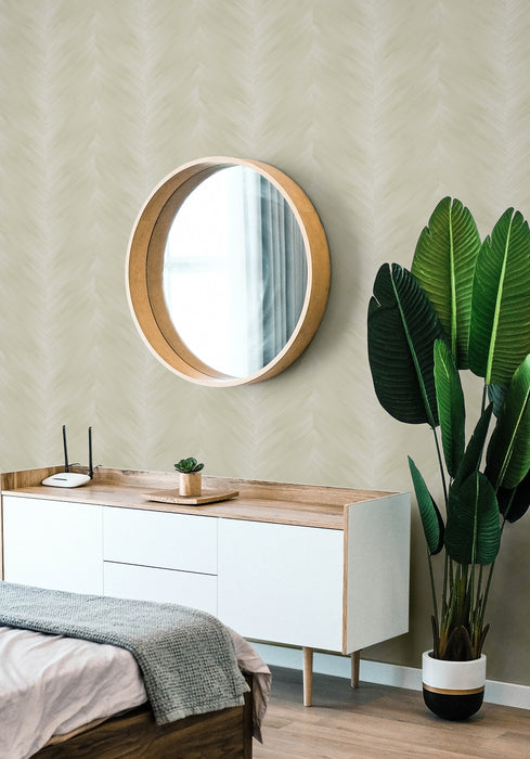 Seabrook Designs Washed Chevron Lace Wallpaper Sample HG11705