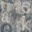 Seabrook Designs Graphic Letters Steel Blue & Mocha Wallpaper Sample HG12002