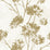 Seabrook Designs Dandelion Floral Metallic Gold Wallpaper Sample HG12105