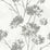 Seabrook Designs Dandelion Floral Metallic Silver Wallpaper Sample HG12108