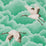 Harlequin Cranes in Flight Emerald Wallpaper Sample HGAT111233