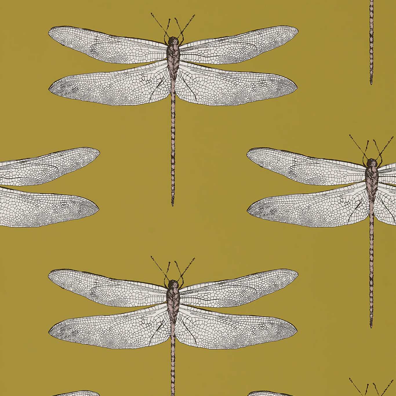 Harlequin Demoiselle Ochre/Grape Wallpaper Sample HGAT111244