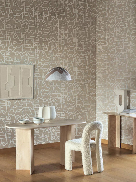 Pierre Frey L'Explorateur Sable Wallpaper Sample FP159001
