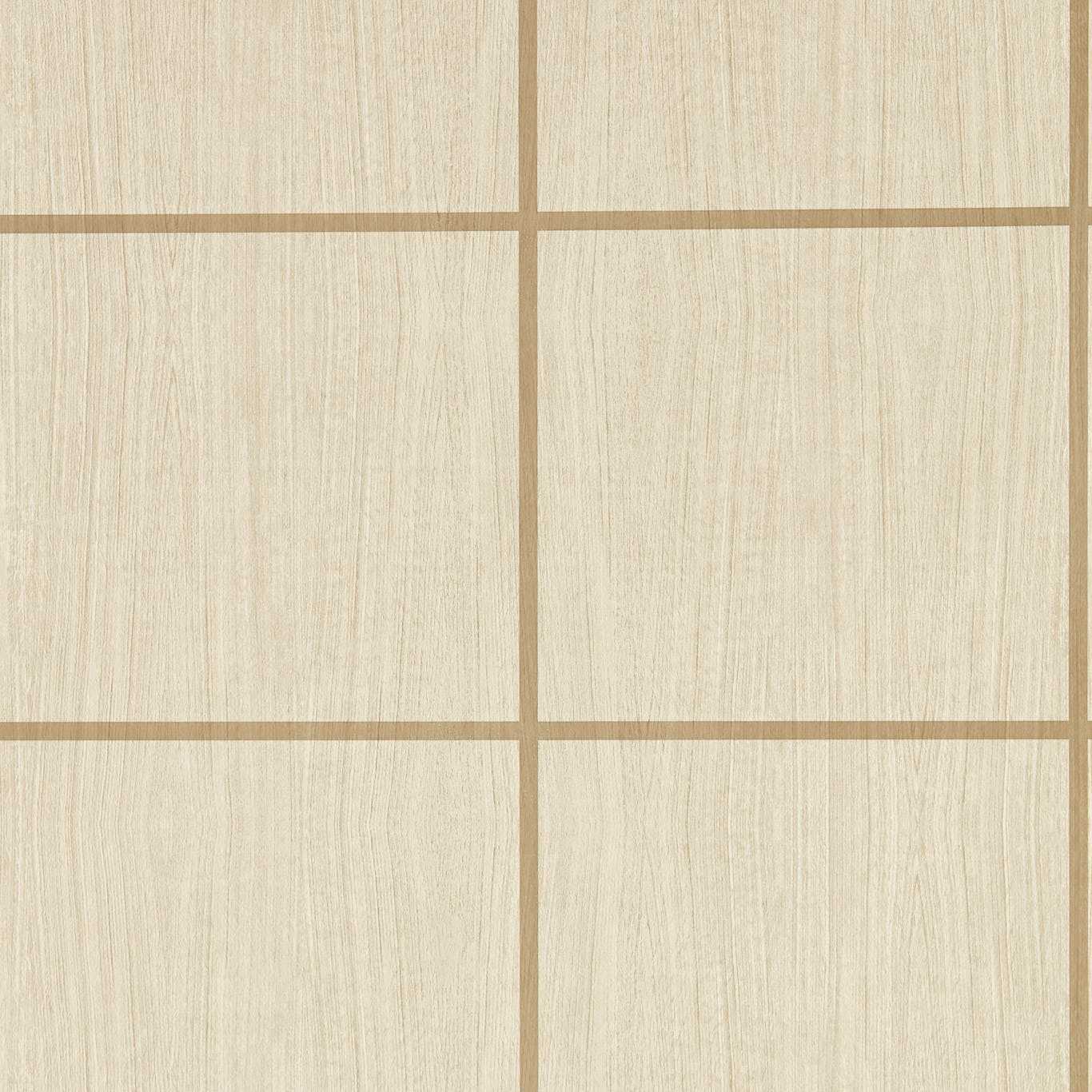 Harlequin Wood Blocks Ash/Taupe Gloss Wallpaper Sample HKAW113199