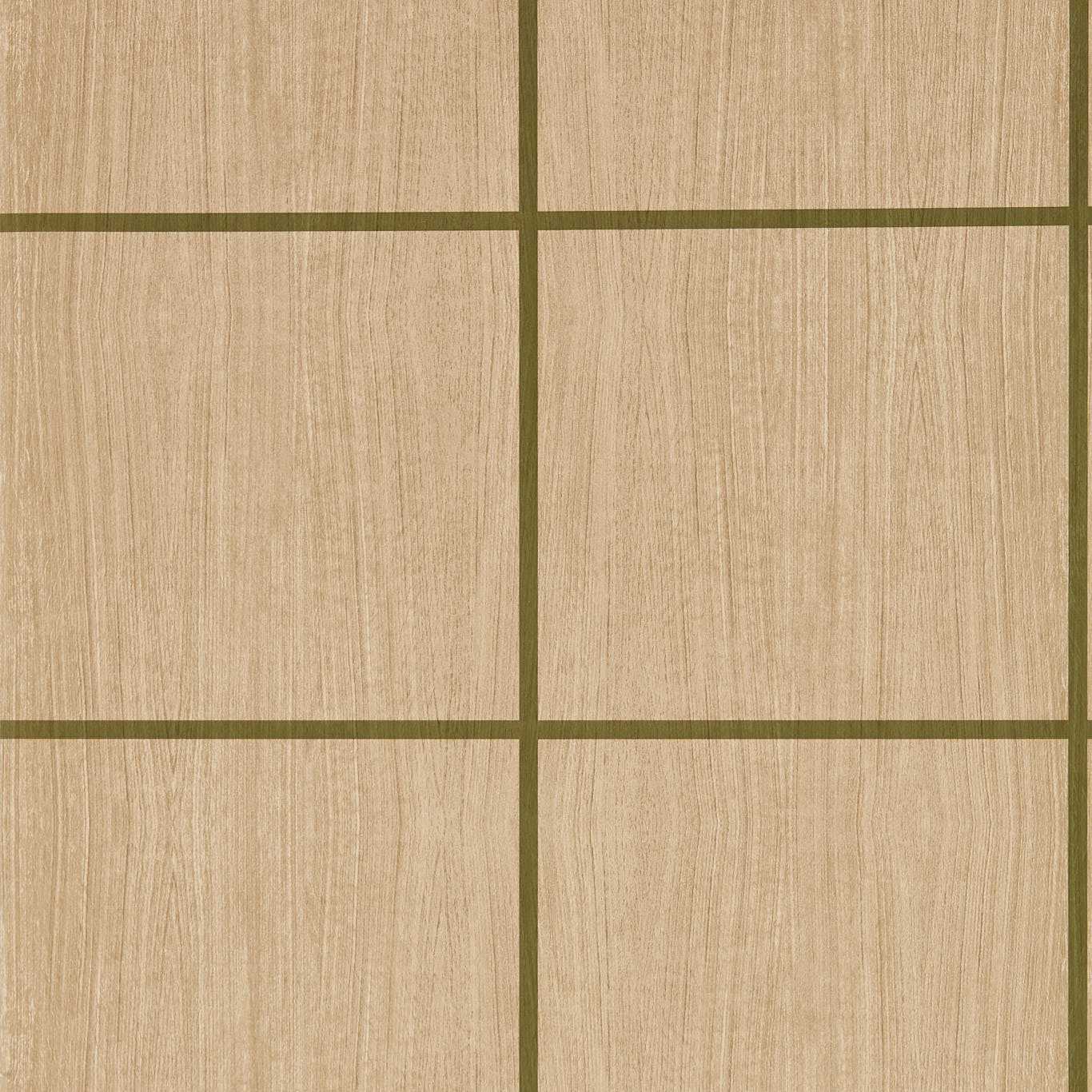 Harlequin Wood Blocks Pine/Forest Gloss Wallpaper Sample HKAW113201