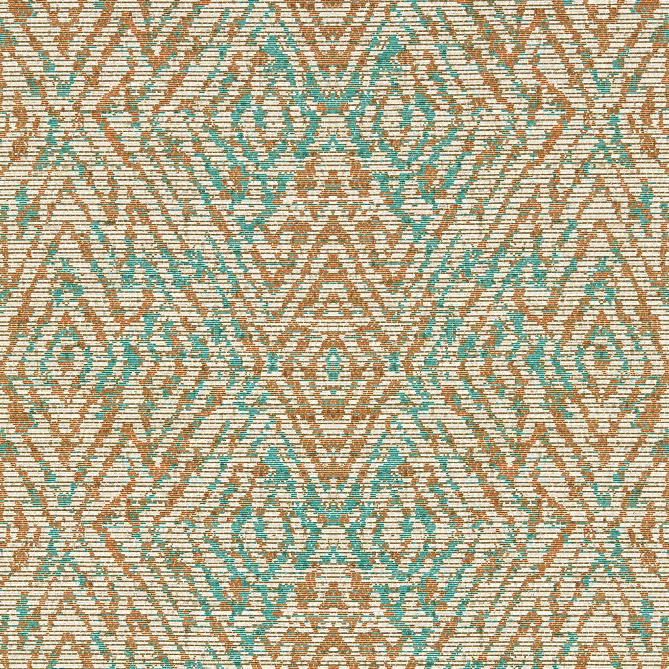 Harlequin Hansha Paprika/Teal Wallpaper Sample HKAW113213