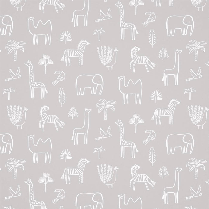 Harlequin Funky Jungle Stone Wallpaper Sample HLTF112629