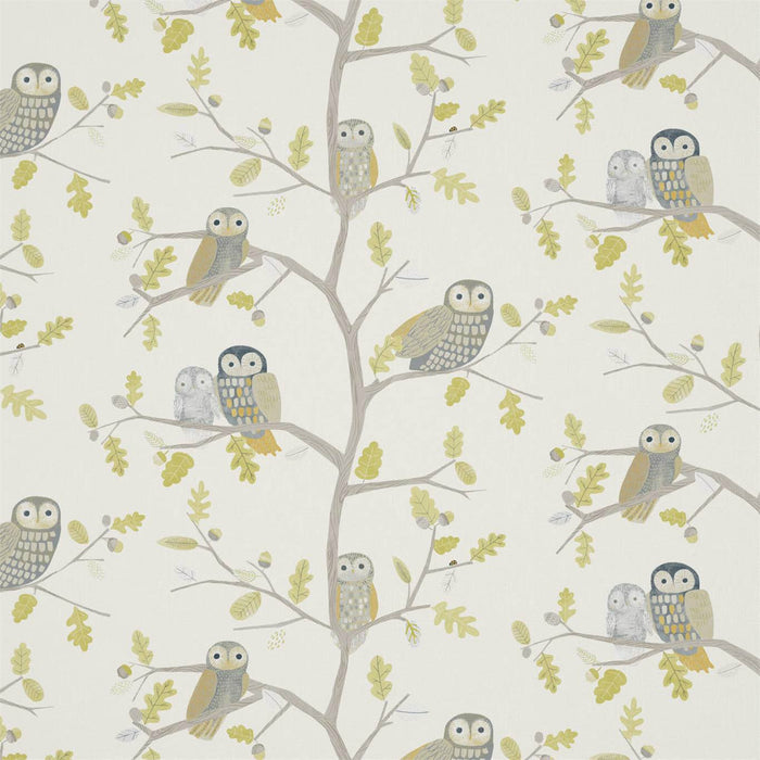 Harlequin Little Owls Kiwi Fabric Sample HLTF120935