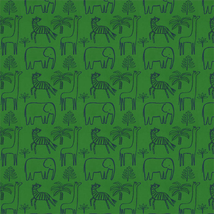 Harlequin Funky Jungle Gecko/Cobalt Fabric Sample HLTF133538